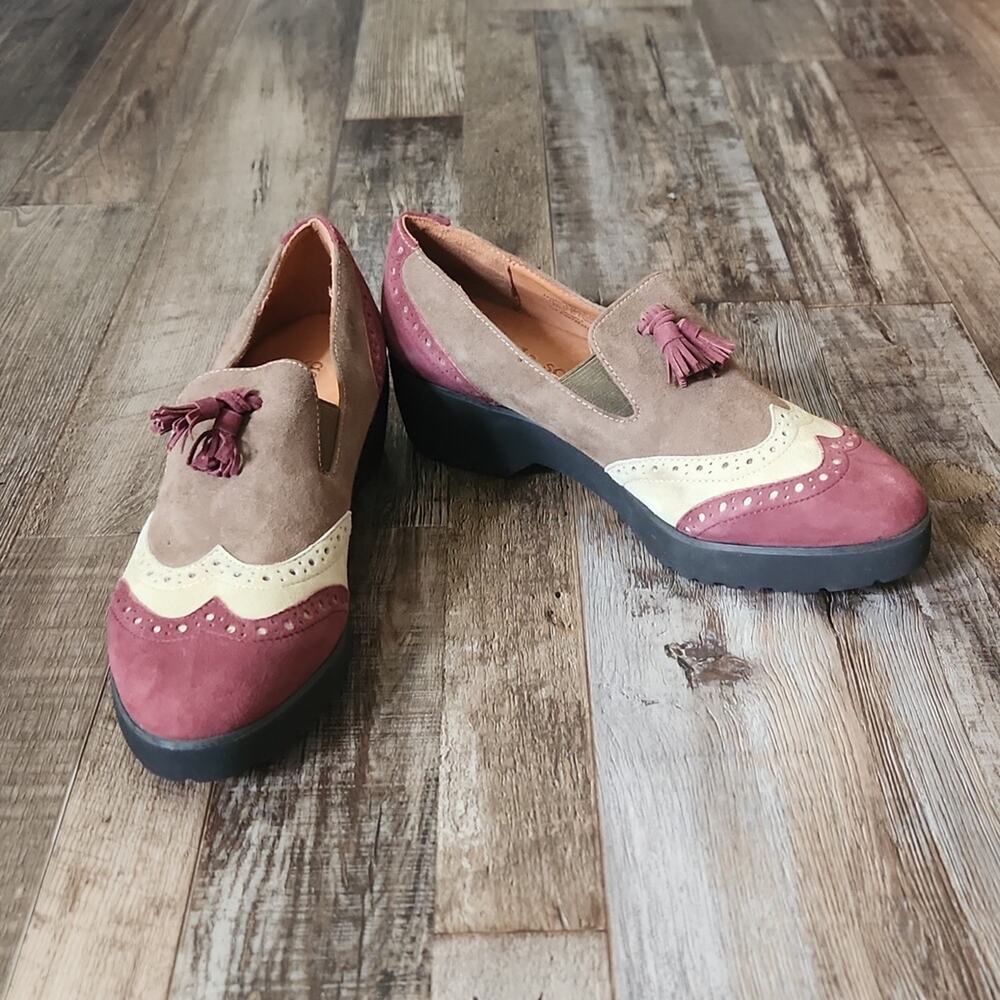 Gentle Souls Women's Briminee Multi-colored Suede Loafers Size 6 Tassels